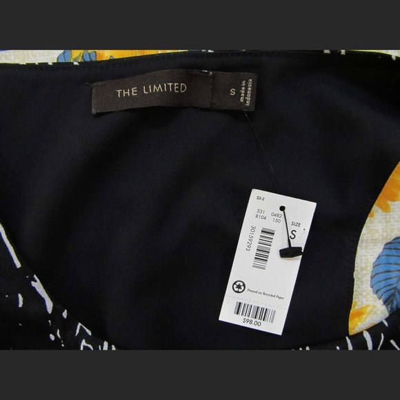 The Limited Hi-Lo Sleeveless Black White Dress S - Picture 3 of 4